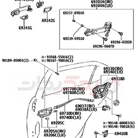 تصویر قفل درب عقب راست ( تویوتا , کرولا ) 