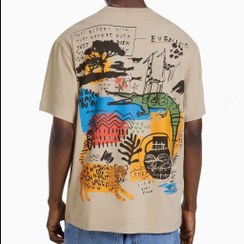 تصویر تیشرت اورجینال اوورسایز مردانه پل اند بیر 