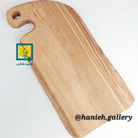 تصویر تخته سرو چوبی دست ساز - ابعاد 34*16سانتی متر - جنس چوب گردو Handmade wooden serving Board - Walnut Wood - Size 16*34cm