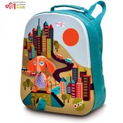 تصویر کوله عروسکی کودک طرح سگ و شهر اوپس Oops - OPS3001514 