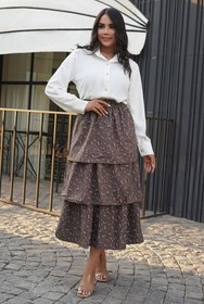 تصویر دامن گل برفی سه طبقه _ کد ۱۳۴۷ 