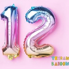 تصویر بادکنک عدد موبوگرام سایز ۳۲ اینچ چند رنگ 