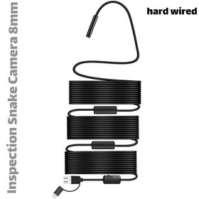 تصویر دوربین کابلی HARD آندوسکوپی 45 متری چندکاره 3 in 1 USB Industrial Endoscope Camera 8mm Lens 45m