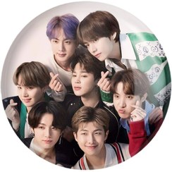 تصویر پیکسل خندالو طرح گروه بی تی اس BTS 