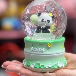 تصویر گوی برفی پمپی موزیکال طرح پاندا سایز متوسط کد 2305215A 