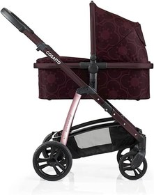 تصویر کالسکه و کریکات چهار چرخ طرح زرشکی گل دار کوزاتو Cosatto Wow Pram CT3393 