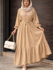 تصویر پیراهن زنانه نخی چاپی آیدا Aida