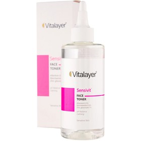 تصویر تونر ویتالیر حاوی نیاسینامید مدل سنسی ویت پوست حساس 200 میل Vitalayer Sensivit Face Toner For Sensitive Skins 200ml