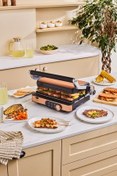 تصویر دستگاه ساندویچ و تست فلزی گریل Gastro Gourmet Grill Toaster Copper 2000 W 6 Karaca 