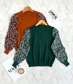 تصویر بافت آستین گلی 