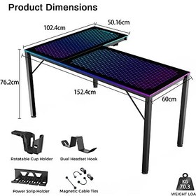 تصویر میز گیمینگ EUREKA ERGONOMIC - ارسال 20 روز کاری 
