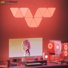 تصویر پنل روشنایی دیواری هوشمند مثلثی فوق نازک مدل Ultra Thin Triangle RGBIC LED Wall Light Panels 