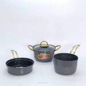 تصویر ست 4 تکه قابلمه کودک جنس گرانیتی برند سامر Summer 4-Piece Granite Cookware Set