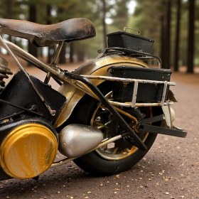 تصویر ماکت فلزی موتور هارلی دیویدسون نقره‌ای 