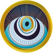 تصویر سینی فلزی طرح دار کاراجا گرد بزرگ karaca Karaca tepsi