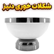 تصویر شکلات خوری وزرا مدل دنیز سفید نقره ای ، رنگ استاتیک آبکاری فورتیک 