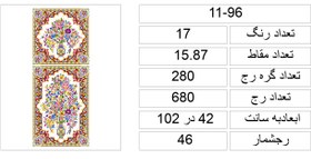 تصویر نقشه شطرنجی مبل قالی گلدانی،s11-96 
