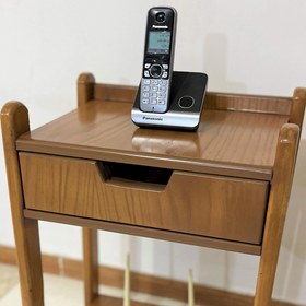 تصویر میز تلفن مـَه چوب عسلی 