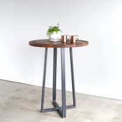 تصویر میز ناهارخوری مینیمال دو نفره چوبی فلزی - مدل D501-2 - طرح چوب ا D501-2 - Dinning Table D501-2 - Dinning Table