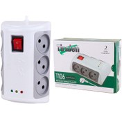 تصویر محافظ برق کامپیوتر و صوتی تصویری 6 خانه تیراژه T106 با کابل Tirajeh T106 Power Strip