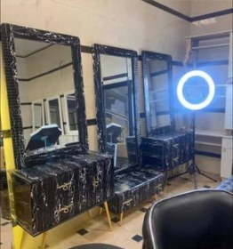 تصویر ست دکور آرایشگاهی سه تیکه کرکره ای 