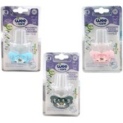 تصویر پستانک ارتودنسی سفید چاپدار دربدار وی کر مدل پروانه ای سایز 3 