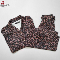 تصویر ست شومیز و شلوار پلنگی 