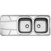 تصویر سینک ظرفشویی استیل البرز مدل 217 توکار ۲ لگن 