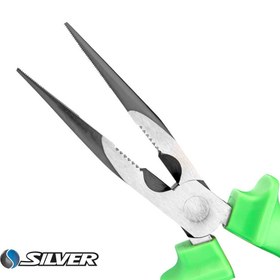 تصویر انبر دم باریک سیلور مدل GTH04A20 سایز 6 اینچ Silver GTH04A20 Long Nose Pliers 6 Inch