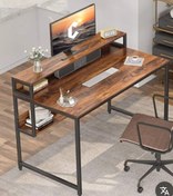 تصویر میز تحریر پایه فلزی مدل T6 سایز ۱۲۰ در ۶۰ 