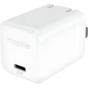 تصویر شارژر دیواری موفی 30 وات مدل speedport USB-C Mophie speedport 30W USB-C 1-port GaN wall charger