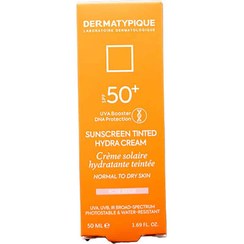 تصویر ضدآفتاب رنگی پوست خشک درماتیپیکspf50(رز بژ) 
