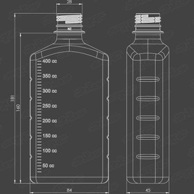 تصویر بطری 450سی سی کتابی B39 