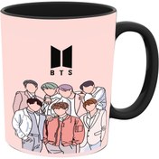 تصویر ماگ حرارتی طرح والپیپر بی تی اس BTS 