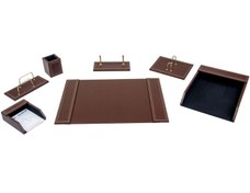 تصویر ست رومیزی مدیریتی چرم 7 تیکه قائم کد 407 Ghaem 407 Leather 7Pieces Desktop Office Set