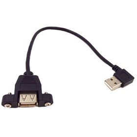 تصویر افزایش یو اس بی پنلی ۱ متر سری ۹۰ درجه تخت USB PANEL 90 DEGREE EXTENSION CABLE