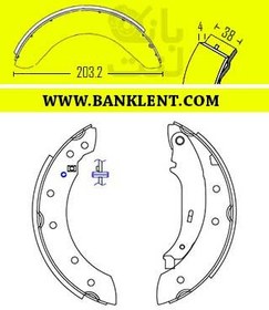 تصویر لنت ترمز عقب پژو 206 تیپ 2 پارس لنت BRAKE PADS