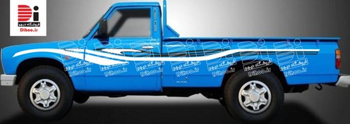 تصویر خط برچسبی وانت نیسان آبی طرح هشت پا 