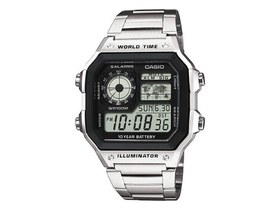 تصویر ساعت مچی دیجیتالی کاسیو مدل AE-1200WHD-1A Men's Youth Digital Watch AE-1200WHD-1A - 42 mm - Silver
