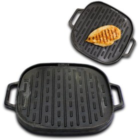 تصویر تابه مربع گریل چدنی 