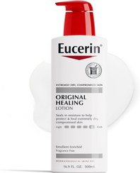 تصویر لوسیون بدن غنی از شفابخشی Eucerin - ارسال 20 روز کاری Eucerin Original Healing Rich Body Lotion, Body Lotion for Dry Skin, 16.9 Fl Oz Pump Bottle