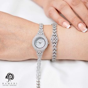 تصویر ست ساعت و دستبند نقره زنانه مدل SWB9 