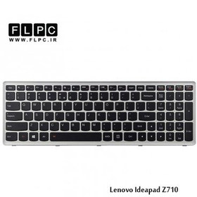 تصویر کیبورد لپ تاپ لنوو Lenovo IdeaPad Z710 مشکی-با فریم نقره ای 