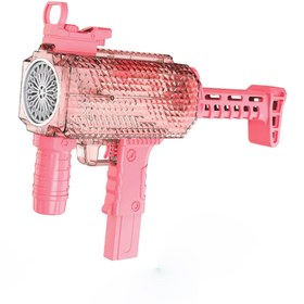 تصویر تفنگ یوزی حباب ساز مخزن دار شارژی 42 حباب سایز بزرگ UZI BUBBLE GUN 42 HOLE _ 8A/028