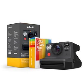 تصویر دوربین فوری Polaroid Now 2nd Generation I-Type Instant Camera + Film Bundle - Now Black Camera + 16 عکس رنگی (6248) - ارسال 15 الی 20 روز کاری 