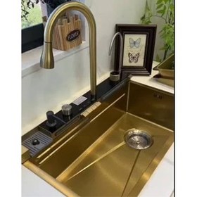 تصویر سینک پیانویی پنج کلید طلایی(سینک ۵ کلید طلایی)بهترین کیفیت با گارانتی برند تایل تپ در شیراز هزینه ارسال پسکرایه 