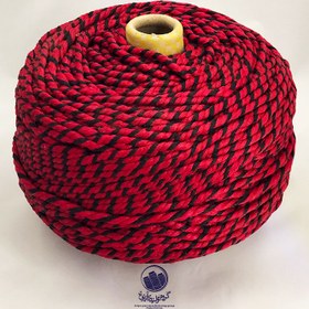 تصویر طناب رنگی قرمز و مشکی 4 میلی متر ا Colored rope 4 mm Colored rope 4 mm