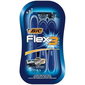 تصویر ژیلت سه لبه فلکس بیک 3 عددی Bic Gillette 3edges Flex 3pcs