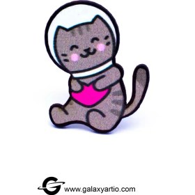 تصویر پیکسل گربه فضایی 