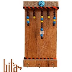 تصویر جاکلیدی دیواری چوبی عسلی چشم و نظر 